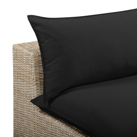 Ines Castaigne Performance Fabric &amp; Wicker Outdoor Armless Chair - image 5