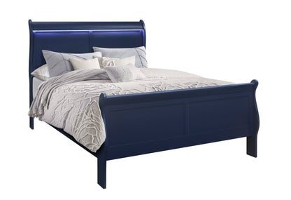 James Blue FULL BED WITH LED