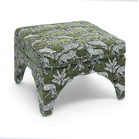 Elodie Savoy Leopard Performance Jacquard Ottoman - image 4