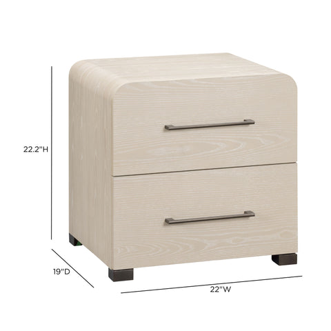 Estelle Navarre 22" Ash 2-Drawer Nightstand - image 8