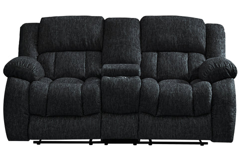 Ashton Ebony RECLINING SOFA/CONSOLE RECLINING LOVESEAT