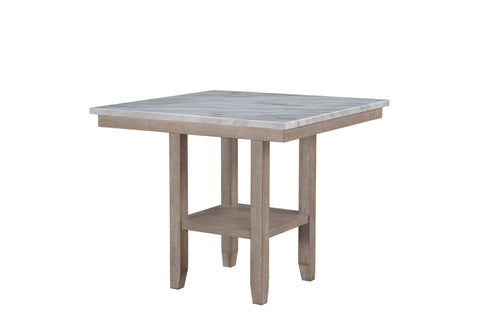 Cara Natural BAR TABLE - WHITE FAUX MARBLE