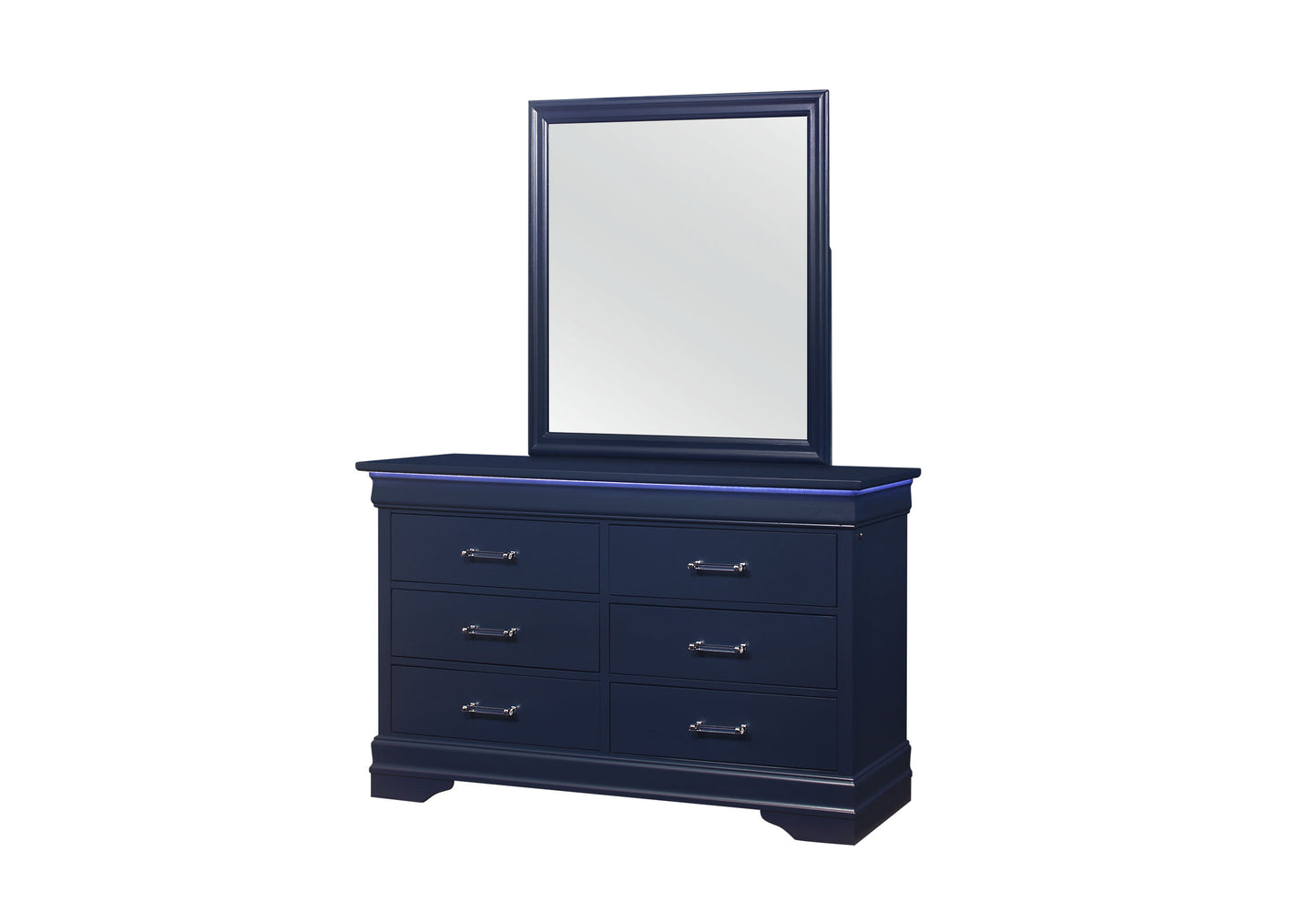 james blue dresser with led