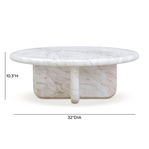 Estelle Marais 2-Piece Faux Marble Indoor/Outdoor Nesting Coffee Table Set - image 7