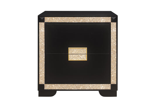 Jordan Black / Gold NIGHTSTAND