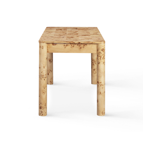 Anais Capri 60" Natural Burl 3-Drawer Work Desk - image 3