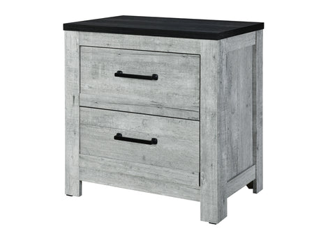 Amir Grey Wash/Charcoal QUEEN BED GROUP