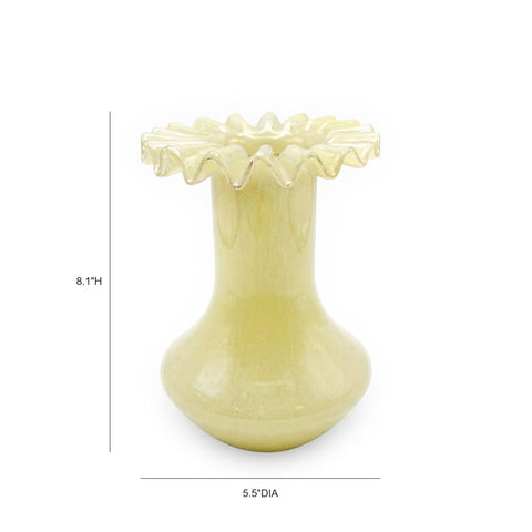 Estelle Siena Yellow Glass Vase - image 3