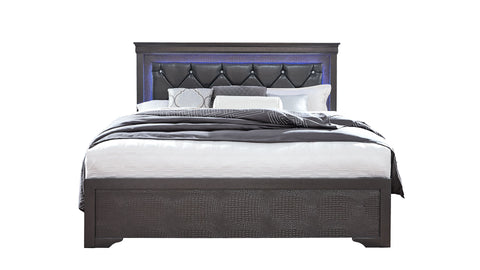 Amber Grey QUEEN BED WITH LED