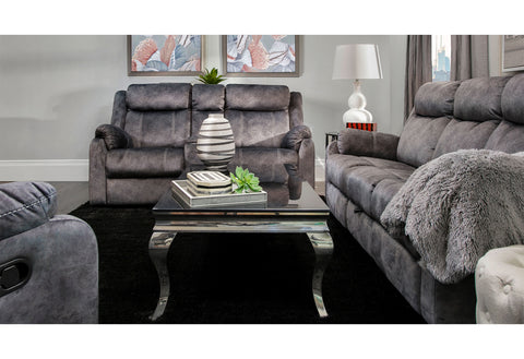 Craig Granite RECLINING SOFA WITH DROP DOWN TABLE AND STORAGE DRAWER