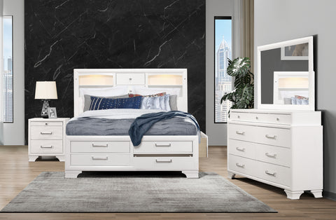 Bianca White QUEEN BED GROUP