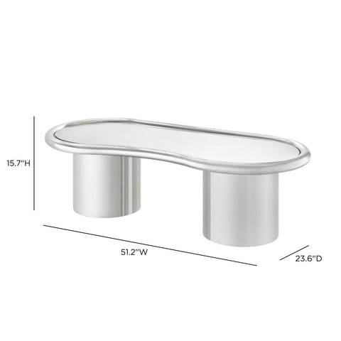 Leonie StClair 51" Chrome Coffee Table - image 7