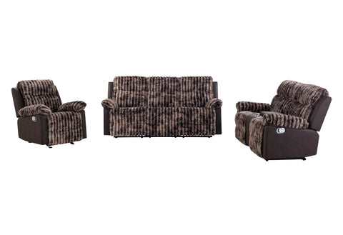 Dakota Brown RECLINING SOFA/CONSOLE RECLINING LOVESEAT/GLIDER RECLINER