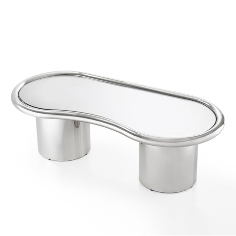Leonie StClair 51" Chrome Coffee Table - image 5