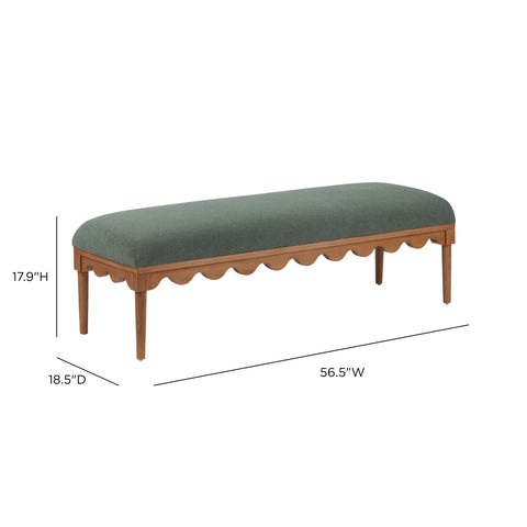 Sabine Provence 56.5" Performance Vegan Mohair Bench - image 5