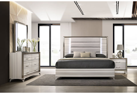 Aaron QUEEN BED WITH LED