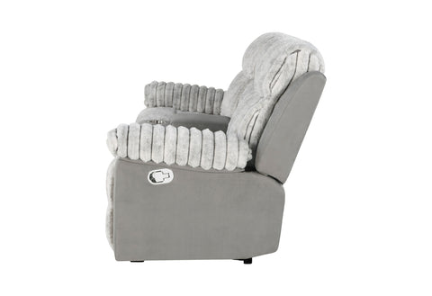 Dakota Grey CONSOLE RECLINING LOVESEAT