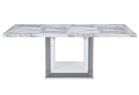 Abigail White Marble Dining Table DINING TABLE