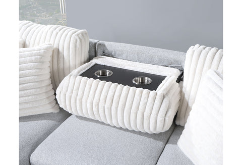 Jason Rev Light Grey/White REVERSIBLE PULL OUT SOFA BED