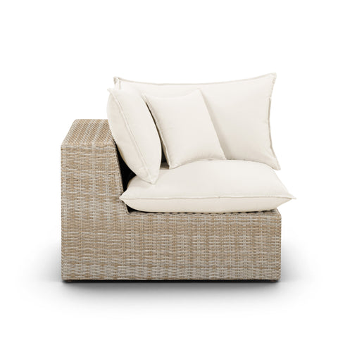 Ines Castaigne Performance Fabric &amp; Wicker Outdoor Corner Chair - image 2