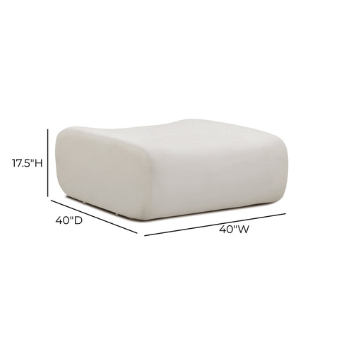 Contract-Grade Upcycled Fabric Ottoman - image 6