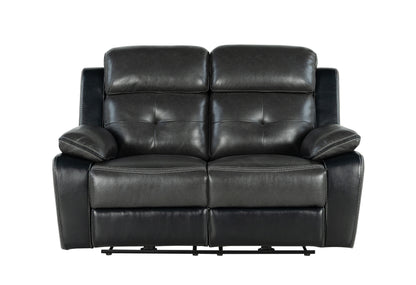 Dean Blanche Charcoal/Blanche Black Power POWER RECLINING LOVESEAT