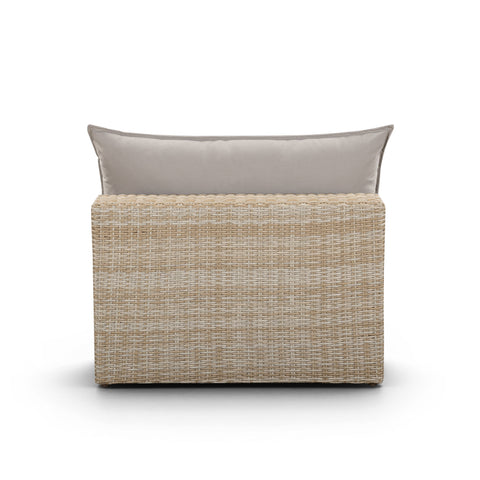 Ines Castaigne Performance Fabric &amp; Wicker Outdoor Armless Chair - image 3