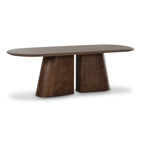 Giselle Laurent 87" Burl Oval Dining Table - image 3