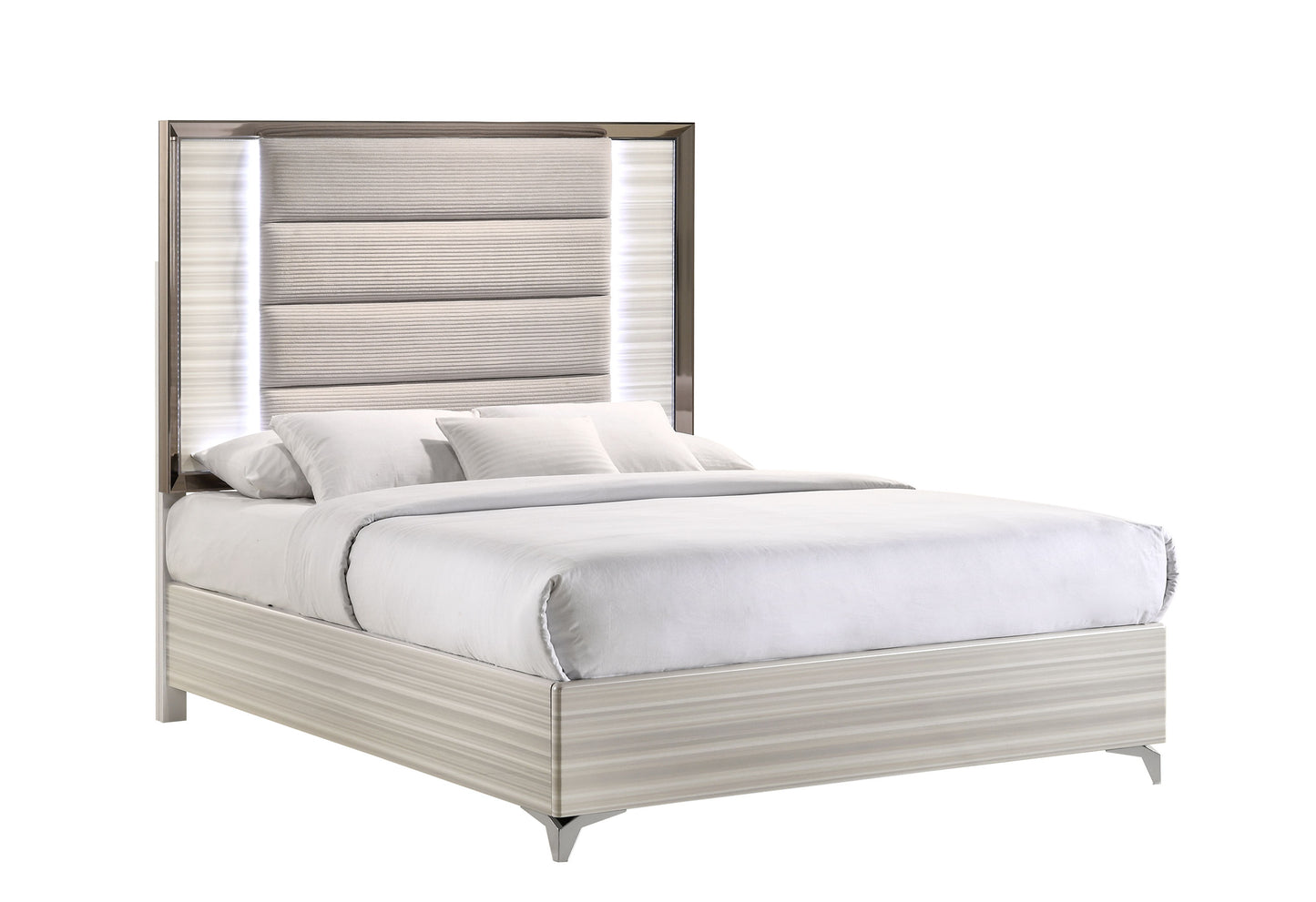 aaron queen bed with led