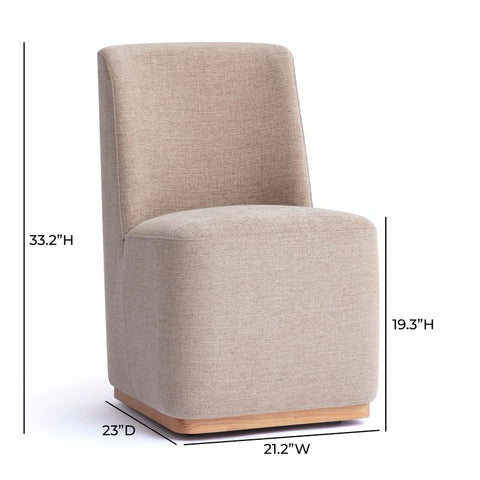 Amelie Orleans Performance Fabric Rolling Dining Chair - image 6