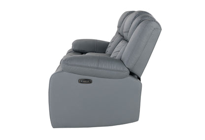 Crystal Grey POWER CONSOLE RECLINING LOVESEAT WITH LED AND USB