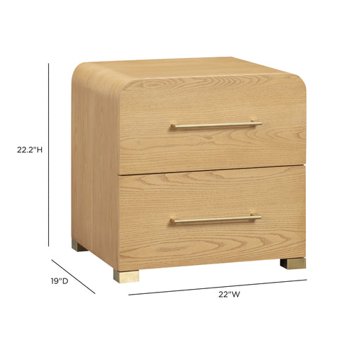 Estelle Navarre 22" Ash 2-Drawer Nightstand - image 8