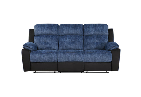 Dean Navy/Black RECLINING SOFA