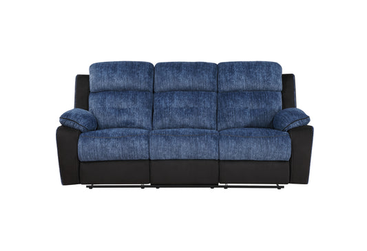 Dean Navy/Black RECLINING SOFA