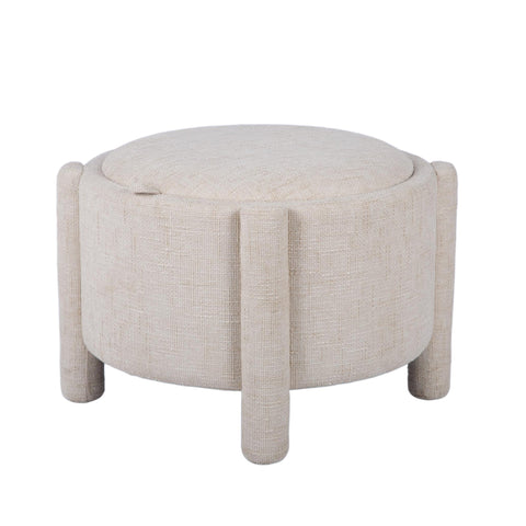 Amelie Capri Railroad Chenille Storage Stool With Reversible Tray Top - image 3