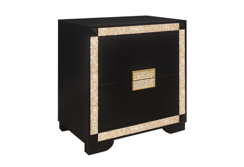 Jordan Black / Gold NIGHTSTAND