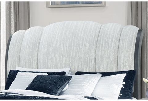 Alexa Grey Upholstered Bed,Rowan/Tatum Grey Storage QUEEN BED STORAGE