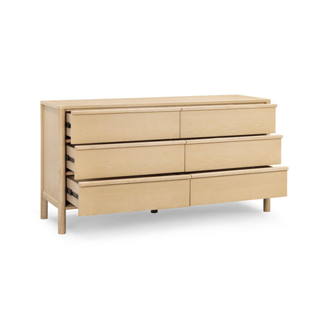 Delphine Versailles 62" Ash 6-Drawer Dresser - image 3