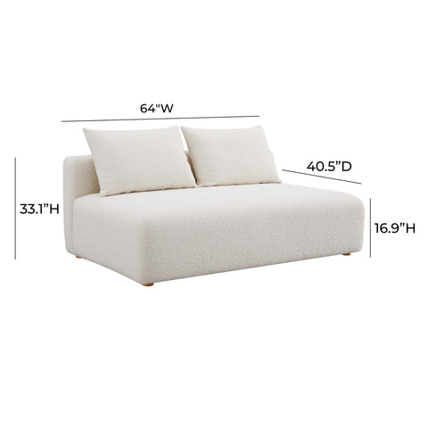 Camille Loire 64" Armless Loveseat - image 4