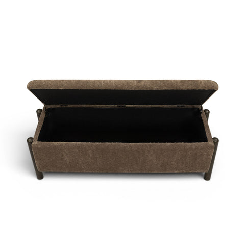 Alessia Arden 52" Nubby Fabric Storage Bench - image 8