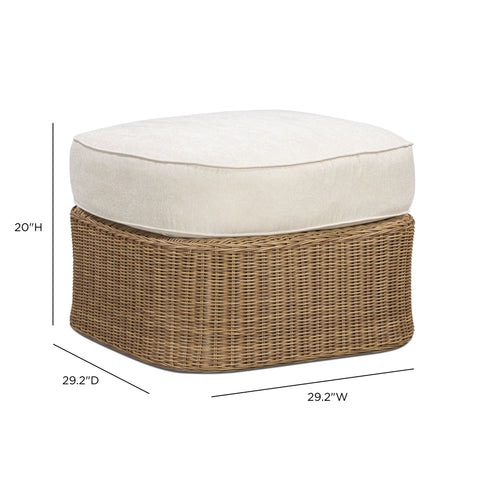 Beatrice Beaumont Boucle Outdoor Ottoman - image 6