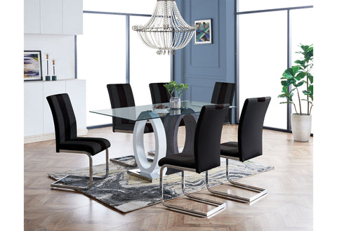 Oscar Black DINING TABLE + 4 DC