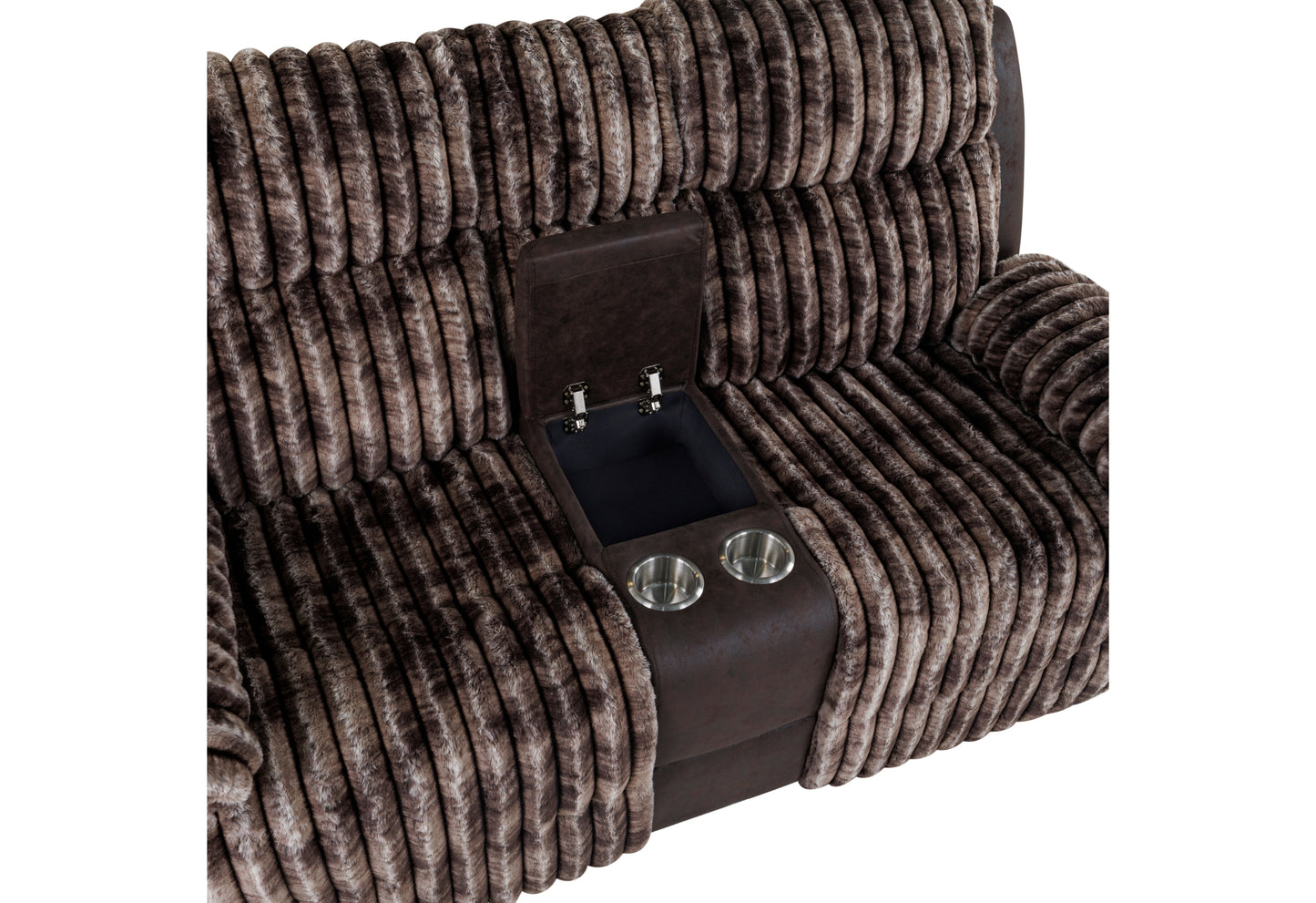 dakota brown console reclining loveseat