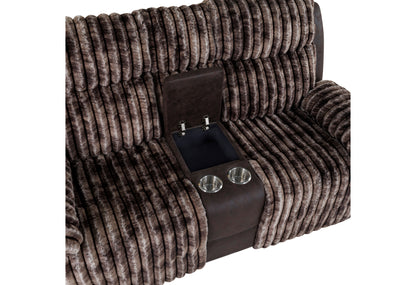 Dakota Brown CONSOLE RECLINING LOVESEAT