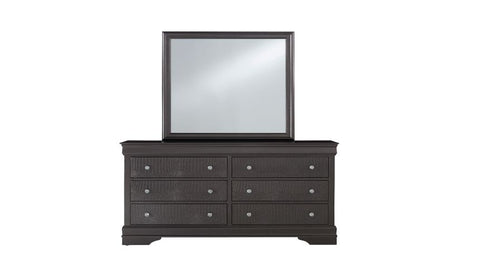 Amber Grey KING BED GROUP WITH LED