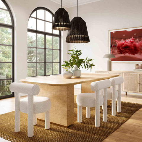 Odette Castaigne Cream Performance Boucle Dining Chair - image 2