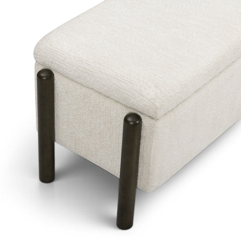Alessia Arden 52" Nubby Fabric Storage Bench - image 4