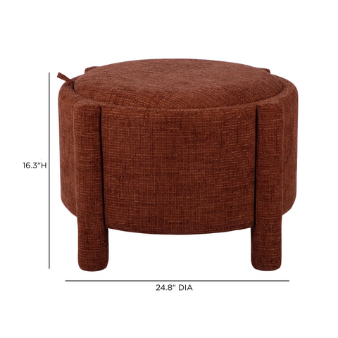 Amelie Capri Railroad Chenille Storage Stool With Reversible Tray Top - image 8