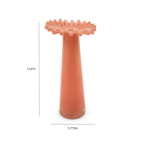 Estelle Siena Salmon Glass Vase - image 3