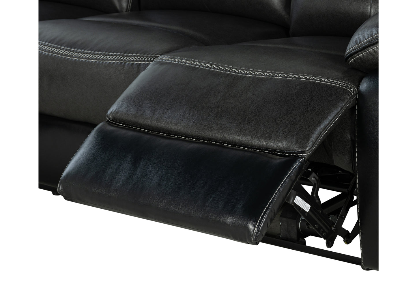 dean blanche charcoal/blanche black power power reclining sofa